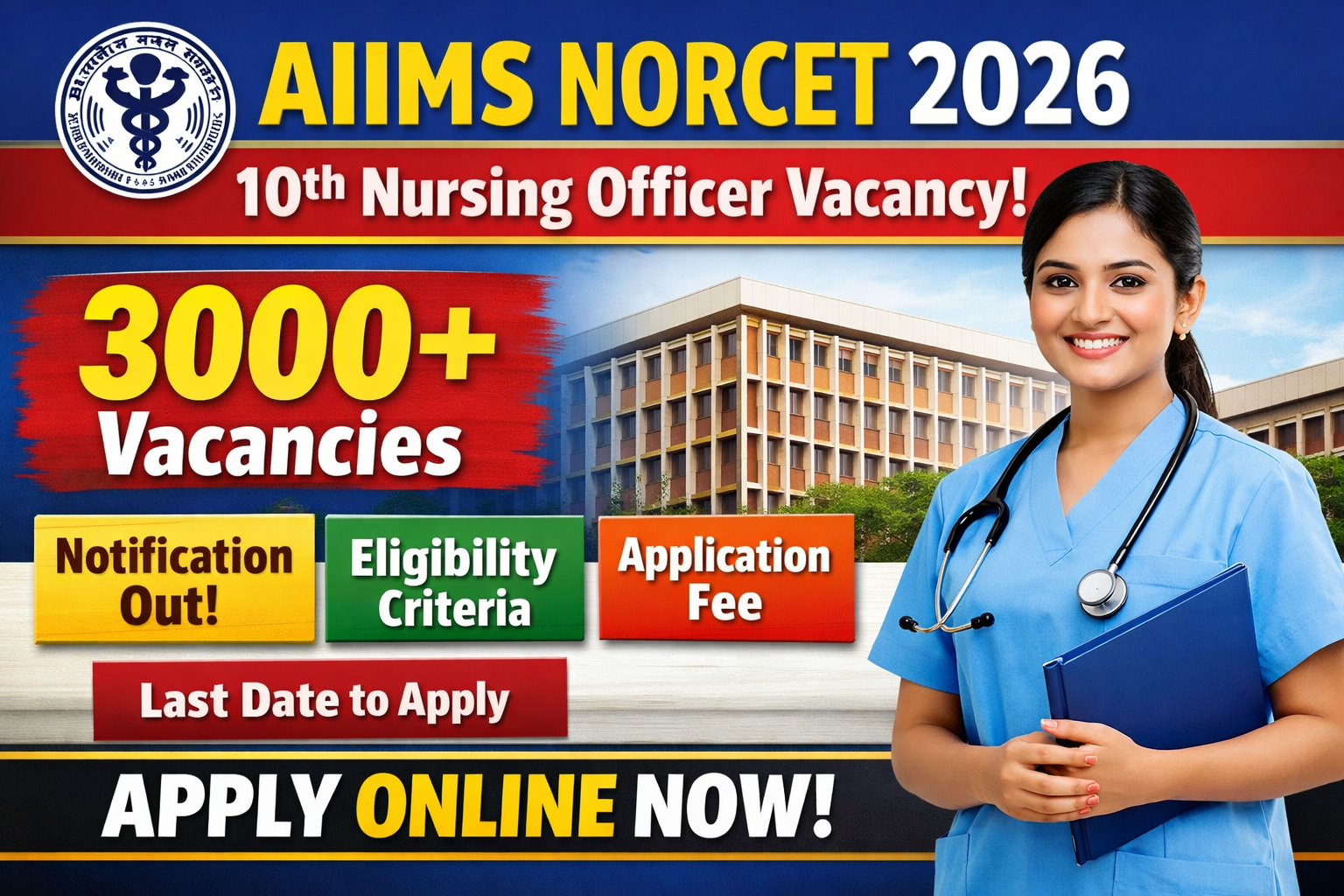 AIIMS NORCET 2026 Nursing Officer Vacancy