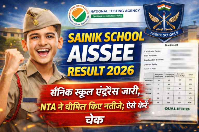 Sainik School AISSEE Result 2026