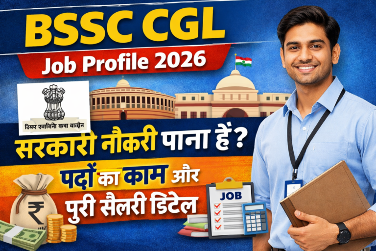 BSSC CGL Job Profile 2026: बीएसएससी सीजीएल से सरकारी नौकरी पाना है? जानिए पदों का काम और पूरी सैलरी डिटेल BSSC CGL Job Profile 2026