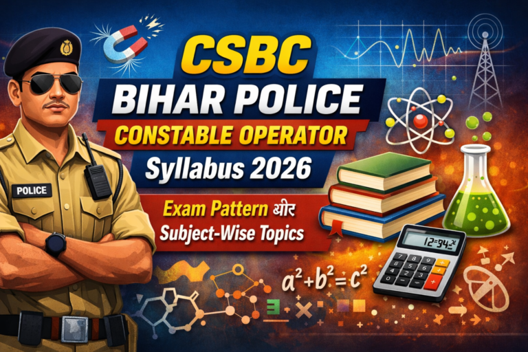 Bihar Police Constable Operator Syllabus 2026