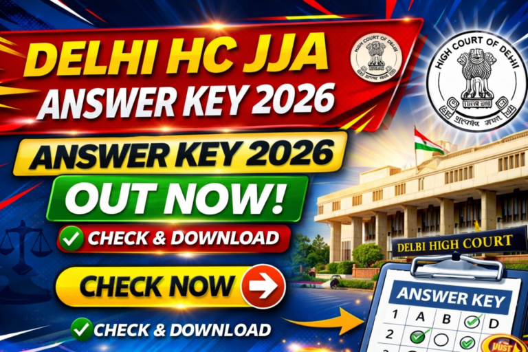 DELHI HC JJC ANSWER KEY 2026