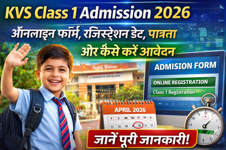 KVS Class 1 Admission 2026
